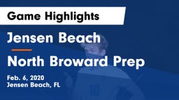 Jensen Beach  vs North Broward Prep  Game Highlights - Feb. 6, 2020
