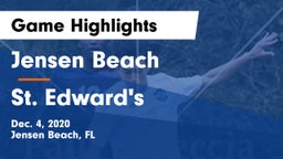 Jensen Beach  vs St. Edward's  Game Highlights - Dec. 4, 2020