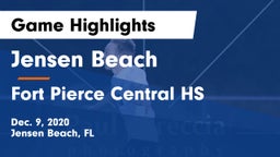 Jensen Beach  vs Fort Pierce Central HS Game Highlights - Dec. 9, 2020