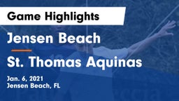 Jensen Beach  vs St. Thomas Aquinas  Game Highlights - Jan. 6, 2021