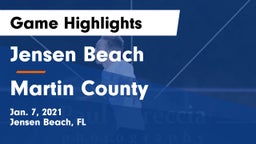 Jensen Beach  vs Martin County  Game Highlights - Jan. 7, 2021