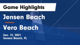 Jensen Beach  vs Vero Beach  Game Highlights - Jan. 12, 2021