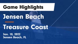 Jensen Beach  vs Treasure Coast Game Highlights - Jan. 10, 2022