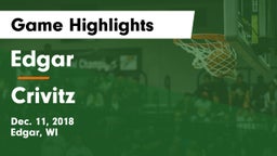 Edgar  vs Crivitz Game Highlights - Dec. 11, 2018