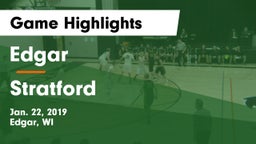 Edgar  vs Stratford Game Highlights - Jan. 22, 2019