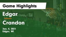 Edgar  vs Crandon Game Highlights - Jan. 4, 2021