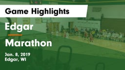 Edgar  vs Marathon  Game Highlights - Jan. 8, 2019