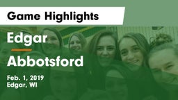 Edgar  vs Abbotsford  Game Highlights - Feb. 1, 2019