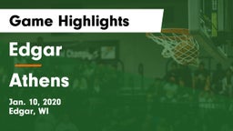 Edgar  vs Athens  Game Highlights - Jan. 10, 2020