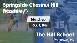 Matchup: Springside Chestnut vs. The Hill School 2016