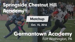 Matchup: Springside Chestnut vs. Germantown Academy 2016