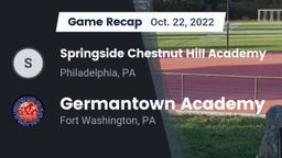 Recap: Springside Chestnut Hill Academy  vs. Germantown Academy 2022