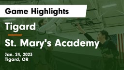 Tigard  vs St. Mary's Academy  Game Highlights - Jan. 24, 2023