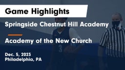 Springside Chestnut Hill Academy  vs Academy of the New Church  Game Highlights - Dec. 5, 2023