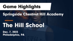 Springside Chestnut Hill Academy  vs The Hill School Game Highlights - Dec. 7, 2023