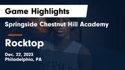 Springside Chestnut Hill Academy  vs Rocktop Game Highlights - Dec. 22, 2023