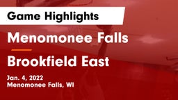 Menomonee Falls  vs Brookfield East  Game Highlights - Jan. 4, 2022