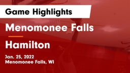 Menomonee Falls  vs Hamilton  Game Highlights - Jan. 25, 2022