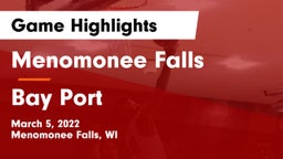 Menomonee Falls  vs Bay Port  Game Highlights - March 5, 2022