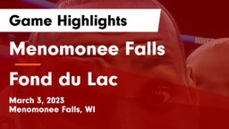 Menomonee Falls  vs Fond du Lac  Game Highlights - March 3, 2023