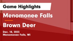 Menomonee Falls  vs Brown Deer  Game Highlights - Dec. 18, 2023