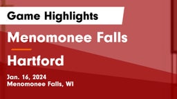 Menomonee Falls  vs Hartford  Game Highlights - Jan. 16, 2024