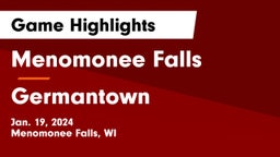 Menomonee Falls  vs Germantown  Game Highlights - Jan. 19, 2024
