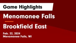 Menomonee Falls  vs Brookfield East  Game Highlights - Feb. 22, 2024