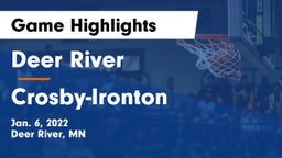 Deer River  vs Crosby-Ironton  Game Highlights - Jan. 6, 2022