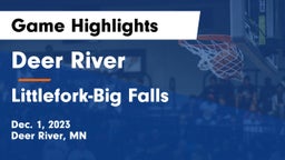 Deer River  vs Littlefork-Big Falls  Game Highlights - Dec. 1, 2023