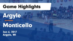 Argyle  vs Monticello Game Highlights - Jan 6, 2017