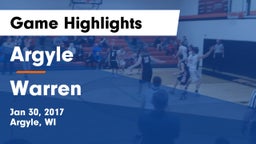 Argyle  vs Warren  Game Highlights - Jan 30, 2017