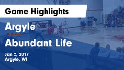 Argyle  vs Abundant Life Game Highlights - Jan 2, 2017