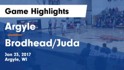 Argyle  vs Brodhead/Juda  Game Highlights - Jan 23, 2017