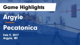 Argyle  vs Pecatonica  Game Highlights - Feb 9, 2017