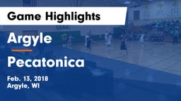 Argyle  vs Pecatonica  Game Highlights - Feb. 13, 2018