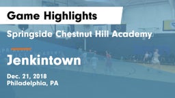 Springside Chestnut Hill Academy  vs Jenkintown  Game Highlights - Dec. 21, 2018