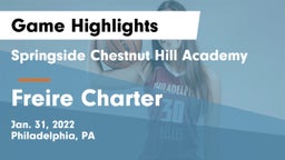 Springside Chestnut Hill Academy  vs Freire Charter Game Highlights - Jan. 31, 2022
