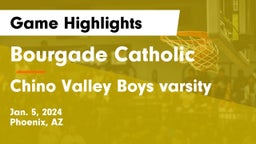Bourgade Catholic  vs Chino Valley Boys varsity Game Highlights - Jan. 5, 2024