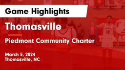 Thomasville  vs Piedmont Community Charter Game Highlights - March 5, 2024