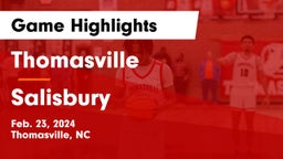 Thomasville  vs Salisbury  Game Highlights - Feb. 23, 2024