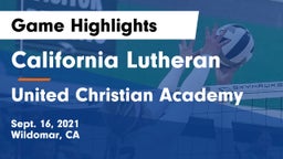 California Lutheran  vs United Christian Academy Game Highlights - Sept. 16, 2021