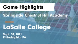 Springside Chestnut Hill Academy  vs LaSalle College  Game Highlights - Sept. 30, 2021