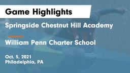 Springside Chestnut Hill Academy  vs William Penn Charter School Game Highlights - Oct. 5, 2021