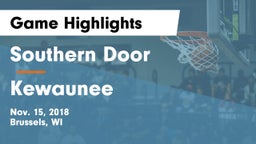 Southern Door  vs Kewaunee  Game Highlights - Nov. 15, 2018