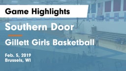 Southern Door  vs Gillett Girls Basketball Game Highlights - Feb. 5, 2019