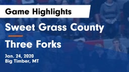 Sweet Grass County  vs Three Forks  Game Highlights - Jan. 24, 2020