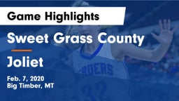 Sweet Grass County  vs Joliet  Game Highlights - Feb. 7, 2020