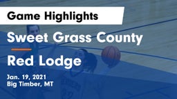 Sweet Grass County  vs Red Lodge  Game Highlights - Jan. 19, 2021