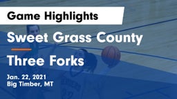 Sweet Grass County  vs Three Forks  Game Highlights - Jan. 22, 2021